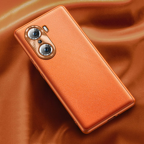 Handyhülle Hülle Luxus Leder Schutzhülle QK4 für Huawei Honor 60 5G Orange