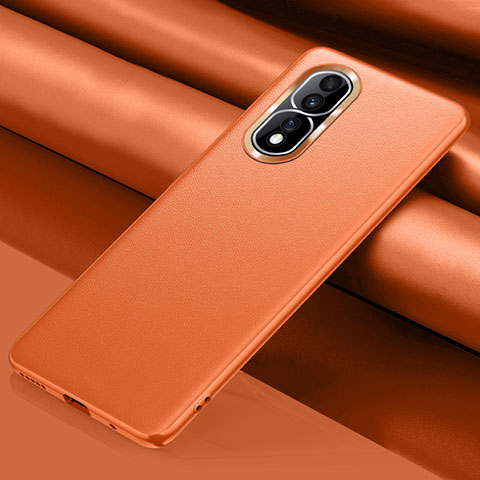 Handyhülle Hülle Luxus Leder Schutzhülle QK4 für Huawei Honor 80 Pro Flat 5G Orange