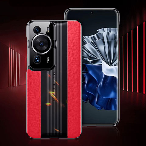 Handyhülle Hülle Luxus Leder Schutzhülle QK4 für Huawei P60 Pro Rot