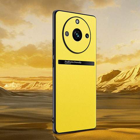 Handyhülle Hülle Luxus Leder Schutzhülle QK4 für Realme 11 Pro 5G Gelb