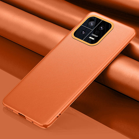 Handyhülle Hülle Luxus Leder Schutzhülle QK4 für Xiaomi Mi 13 5G Orange