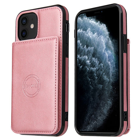 Handyhülle Hülle Luxus Leder Schutzhülle R01 für Apple iPhone 12 Mini Rosegold