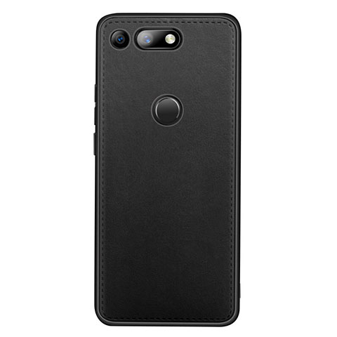 Handyhülle Hülle Luxus Leder Schutzhülle R01 für Huawei Honor V20 Schwarz