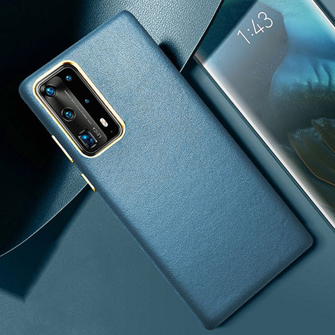 Handyhülle Hülle Luxus Leder Schutzhülle R01 für Huawei P40 Pro+ Plus Cyan