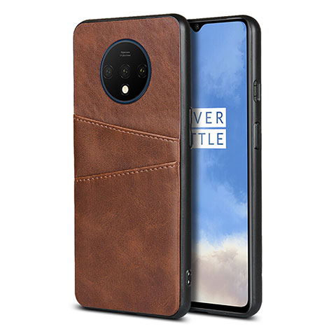 Handyhülle Hülle Luxus Leder Schutzhülle R01 für OnePlus 7T Braun