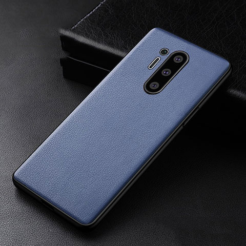 Handyhülle Hülle Luxus Leder Schutzhülle R01 für OnePlus 8 Pro Blau