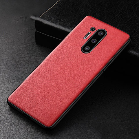 Handyhülle Hülle Luxus Leder Schutzhülle R01 für OnePlus 8 Pro Rot