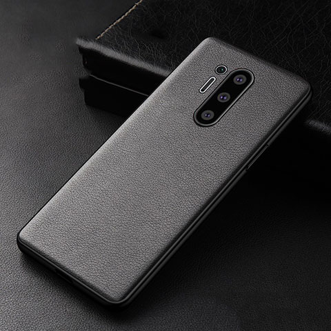 Handyhülle Hülle Luxus Leder Schutzhülle R01 für OnePlus 8 Pro Schwarz