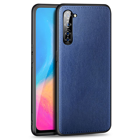 Handyhülle Hülle Luxus Leder Schutzhülle R01 für Oppo A91 Blau