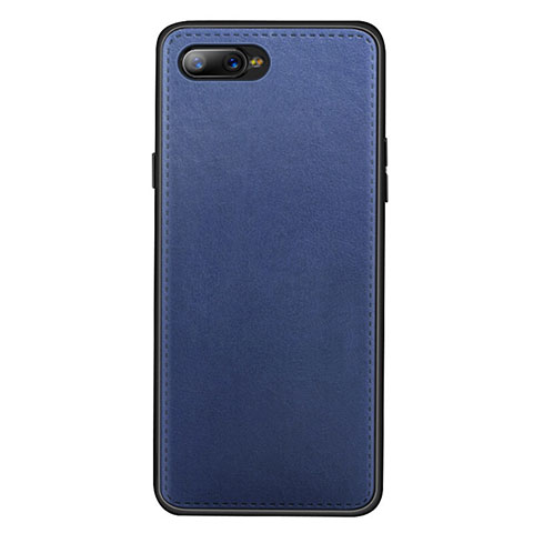 Handyhülle Hülle Luxus Leder Schutzhülle R01 für Oppo K1 Blau