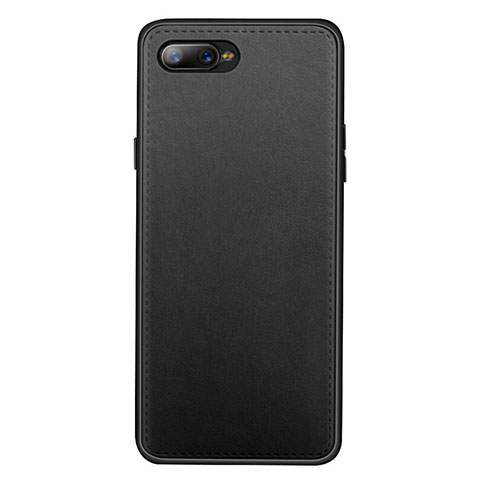 Handyhülle Hülle Luxus Leder Schutzhülle R01 für Oppo R15X Schwarz