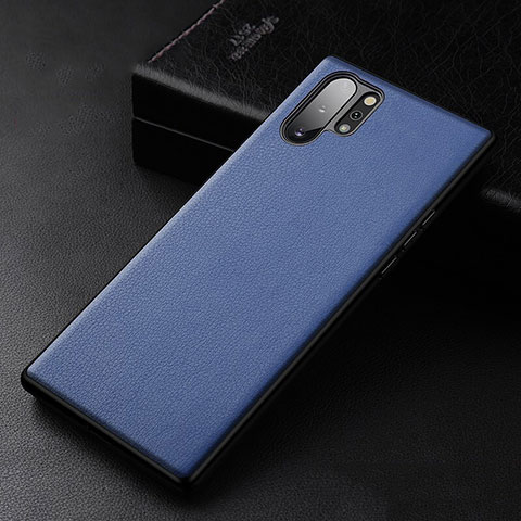 Handyhülle Hülle Luxus Leder Schutzhülle R01 für Samsung Galaxy Note 10 Plus Blau