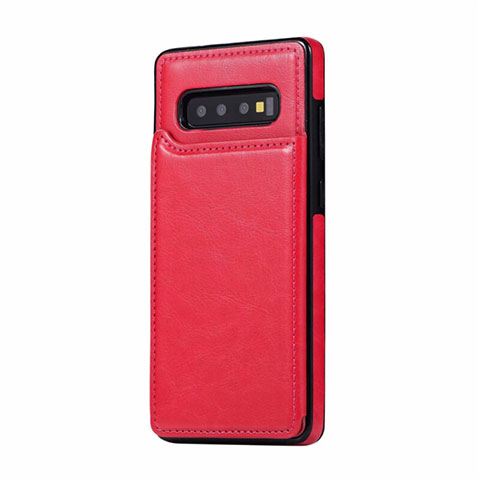 Handyhülle Hülle Luxus Leder Schutzhülle R01 für Samsung Galaxy S10 Plus Pink