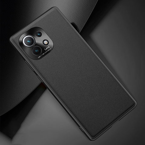 Handyhülle Hülle Luxus Leder Schutzhülle R01 für Xiaomi Mi 11 5G Schwarz