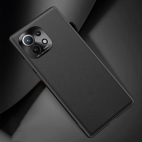 Handyhülle Hülle Luxus Leder Schutzhülle R01 für Xiaomi Mi 11 Lite 4G Schwarz