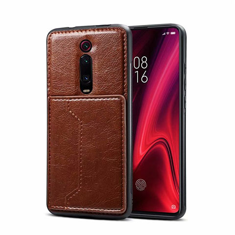 Handyhülle Hülle Luxus Leder Schutzhülle R01 für Xiaomi Mi 9T Braun