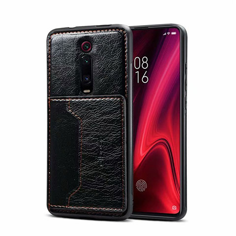 Handyhülle Hülle Luxus Leder Schutzhülle R01 für Xiaomi Mi 9T Pro Schwarz