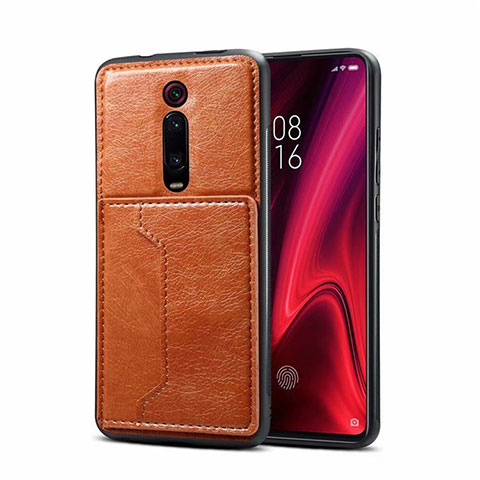 Handyhülle Hülle Luxus Leder Schutzhülle R01 für Xiaomi Redmi K20 Orange