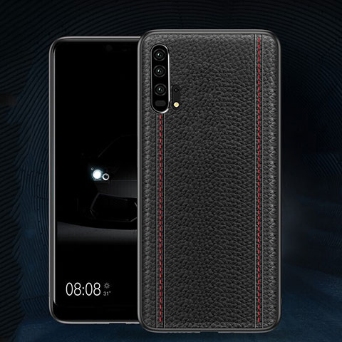 Handyhülle Hülle Luxus Leder Schutzhülle R02 für Huawei Honor 20 Pro Schwarz