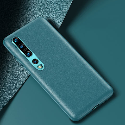 Handyhülle Hülle Luxus Leder Schutzhülle R02 für Xiaomi Mi 10 Pro Cyan