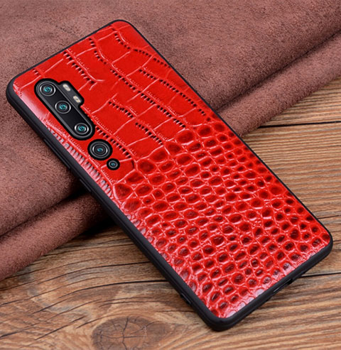 Handyhülle Hülle Luxus Leder Schutzhülle R02 für Xiaomi Mi Note 10 Pro Rot