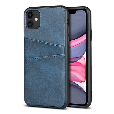 Handyhülle Hülle Luxus Leder Schutzhülle R03 für Apple iPhone 11 Blau