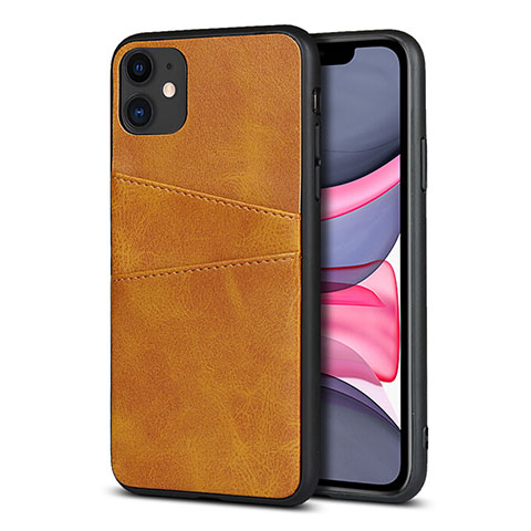 Handyhülle Hülle Luxus Leder Schutzhülle R03 für Apple iPhone 11 Orange