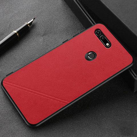 Handyhülle Hülle Luxus Leder Schutzhülle R03 für Huawei Honor View 20 Rot