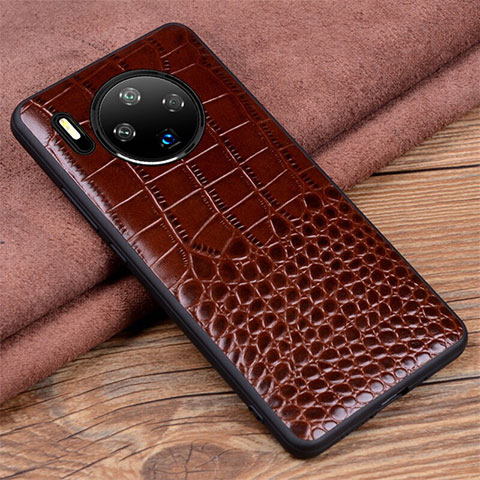 Handyhülle Hülle Luxus Leder Schutzhülle R03 für Huawei Mate 30 Braun