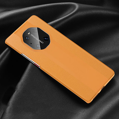 Handyhülle Hülle Luxus Leder Schutzhülle R03 für Huawei Mate 40 Pro Orange