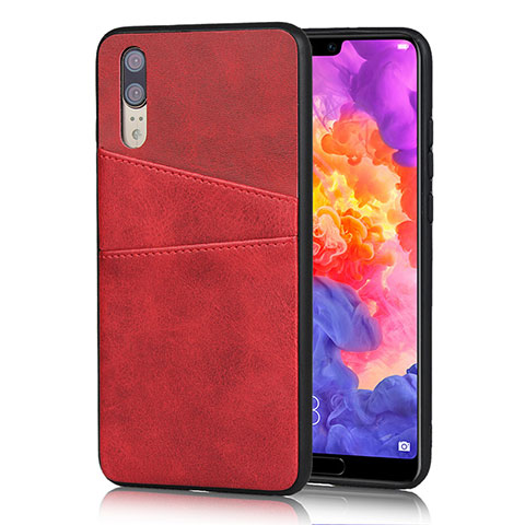 Handyhülle Hülle Luxus Leder Schutzhülle R03 für Huawei P20 Rot