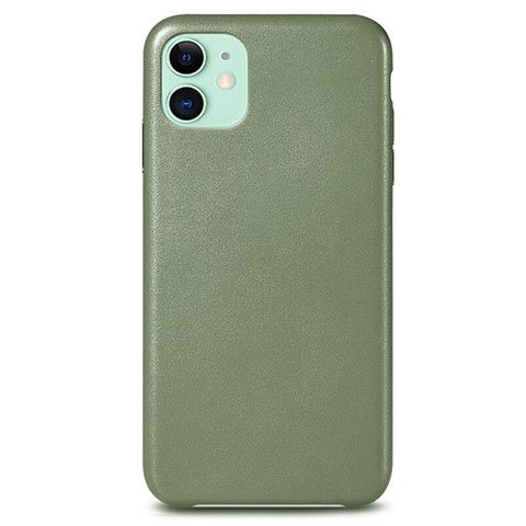 Handyhülle Hülle Luxus Leder Schutzhülle R04 für Apple iPhone 11 Grün