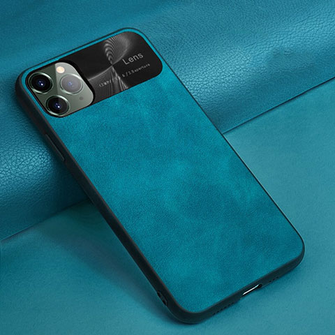 Handyhülle Hülle Luxus Leder Schutzhülle R04 für Apple iPhone 11 Pro Max Blau