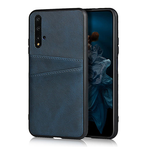 Handyhülle Hülle Luxus Leder Schutzhülle R04 für Huawei Honor 20S Blau