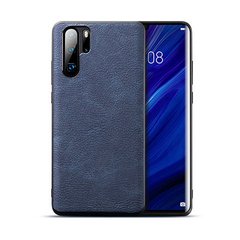 Handyhülle Hülle Luxus Leder Schutzhülle R04 für Huawei P30 Pro Blau