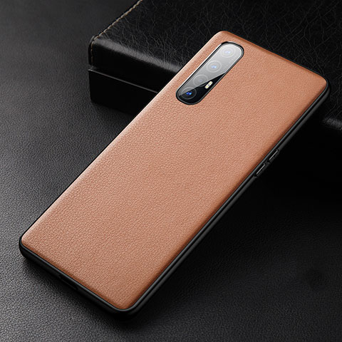 Handyhülle Hülle Luxus Leder Schutzhülle R04 für Oppo Reno3 Pro Orange