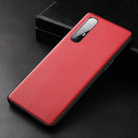 Handyhülle Hülle Luxus Leder Schutzhülle R04 für Oppo Reno3 Pro Rot