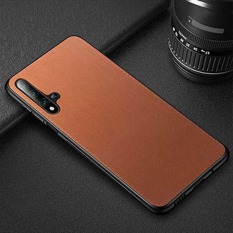 Handyhülle Hülle Luxus Leder Schutzhülle R05 für Huawei Honor 20S Orange