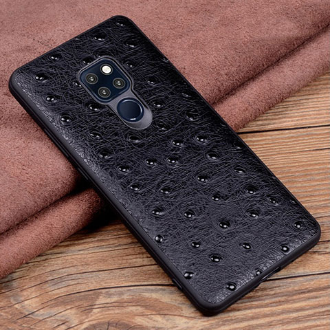 Handyhülle Hülle Luxus Leder Schutzhülle R05 für Huawei Mate 20 Schwarz