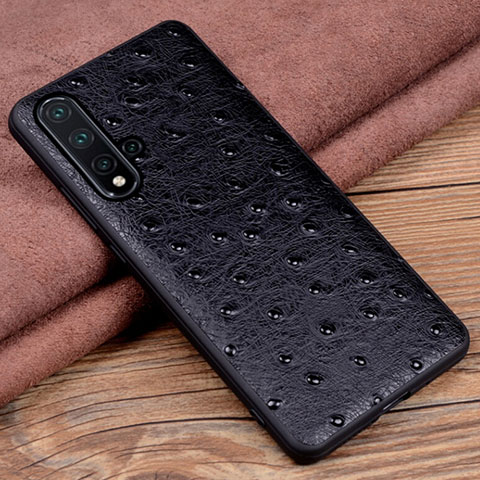 Handyhülle Hülle Luxus Leder Schutzhülle R05 für Huawei Nova 5 Pro Schwarz