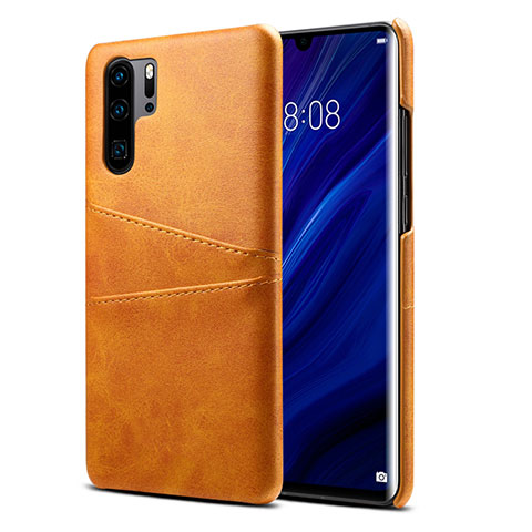 Handyhülle Hülle Luxus Leder Schutzhülle R05 für Huawei P30 Pro New Edition Orange