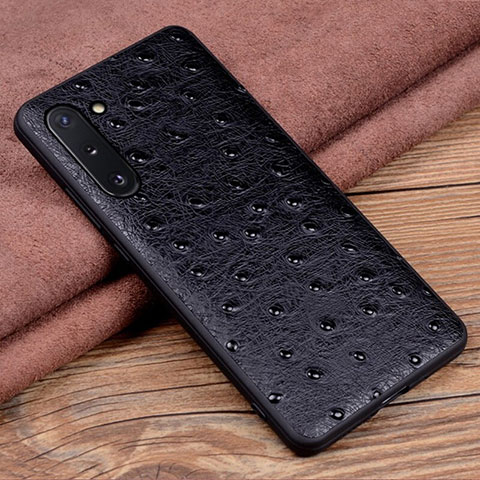 Handyhülle Hülle Luxus Leder Schutzhülle R05 für Samsung Galaxy Note 10 Schwarz