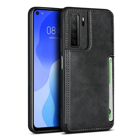 Handyhülle Hülle Luxus Leder Schutzhülle R06 für Huawei Nova 7 SE 5G Schwarz