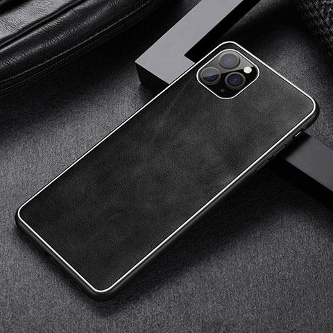 Handyhülle Hülle Luxus Leder Schutzhülle R07 für Apple iPhone 11 Pro Schwarz