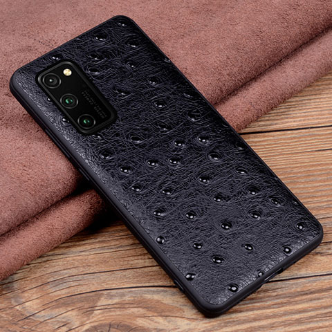 Handyhülle Hülle Luxus Leder Schutzhülle R07 für Huawei Honor V30 Pro 5G Schwarz