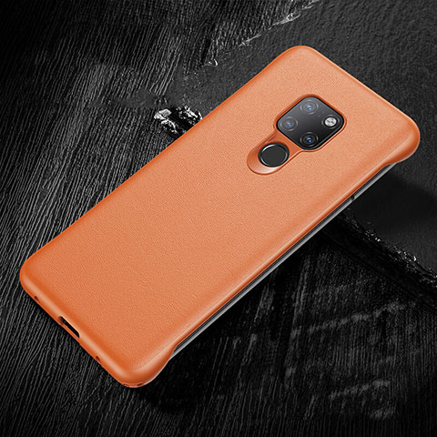 Handyhülle Hülle Luxus Leder Schutzhülle R07 für Huawei Mate 20 Orange