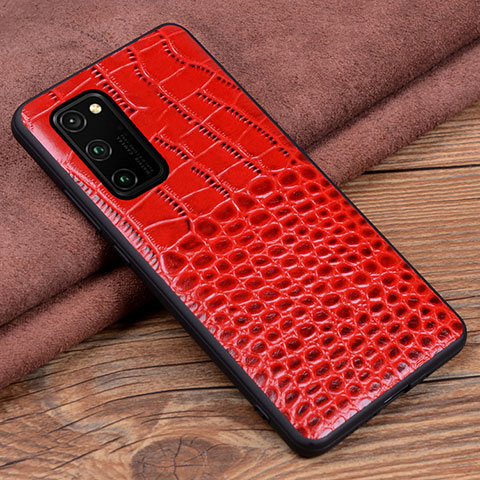 Handyhülle Hülle Luxus Leder Schutzhülle R08 für Huawei Honor V30 5G Rot