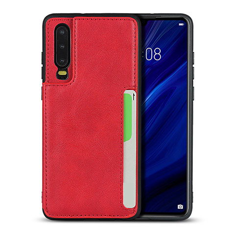 Handyhülle Hülle Luxus Leder Schutzhülle R08 für Huawei P30 Rot