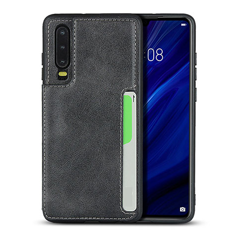 Handyhülle Hülle Luxus Leder Schutzhülle R08 für Huawei P30 Schwarz