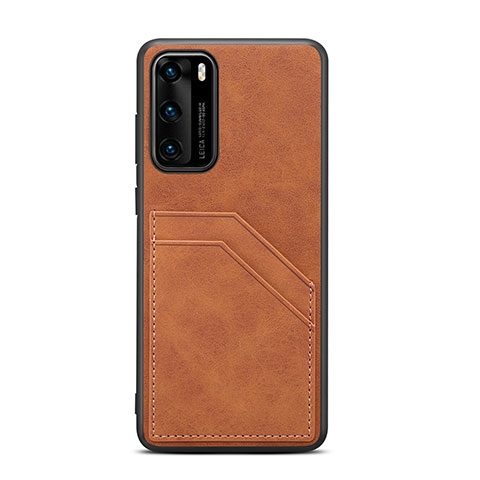 Handyhülle Hülle Luxus Leder Schutzhülle R08 für Huawei P40 Orange